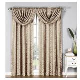 DAMASK SHEER ROD POCKET SINGLE PANEL CURTAIN