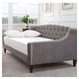 UPHOLSTERED SLEEPER SOFA (ACTUAL COLOR YELLOW)