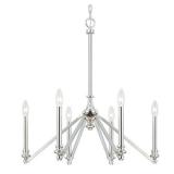 6-LIGHT CANDLE STYLE CHANDELIER