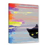 INQUISITIVE I GRAPHIC ART ON WRAPPED CANVASS