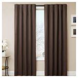 PLEATED ROOM DARKENING CURTAINS W/ RODS