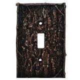 PINE BARK SINGLE SWITCH PLATE