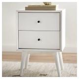2 DRAWER NIGHTSTAND (ACTUAL COLOR ACORN)