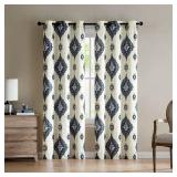 DAMASK ROOM DARKENING GROMMET PANEL CURTAIN