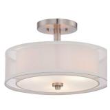 3-LIGHT DRUM/CYLINDER SEMI FLUSH MOUNT