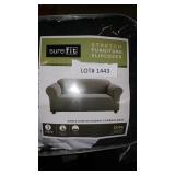 STRETCH SUBWAY SOFA SLIPCOVER CARBON GRAY