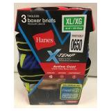 HANES BOXER BRIEFS 3PCS SIZE-XL