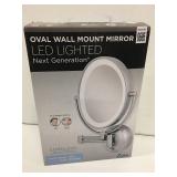 OVAL WALL MOUNT MIRROR LED LIGHTED