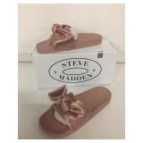 STEVE MADDEN PINK SATIN SLIPPER SIZE 9W