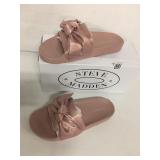 STEVE MADDEN PINK SATIN SLIPPER SIZE 9W