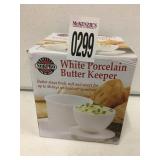WHITE PORCELAIN BUTTER KEEPER