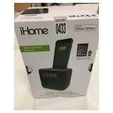 IHOME-DOCK CLOCK RADIO+DUAL CHARGING IPOD/IPHONE