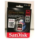 SANDISK EXTREME PRO SDXC UHS-I CARD 64GB (SHOWCASE