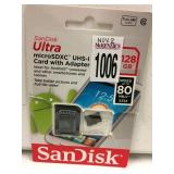 SANDISK MICROSDXC UHS-I CARD W/ ADPATER 128GB