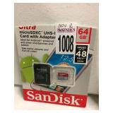 SANDISK MICROSDXC UHS-I CARD WITH ADPATER 64GB