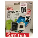 SANDISK MICROSDXC UHS-I CARD WITH ADPATER 128GB