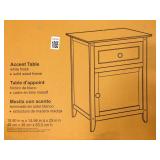 ACCENT TABLE WHITE FRESH SOLID WOOD FRAME