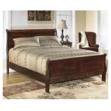 ALISDAIR QUEEN DARK BROWN SLEIGH BED PLUS ALISDAIR QUEEN DARK BROWN SLEIGH BED PLUS