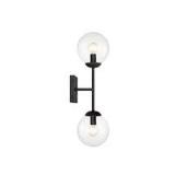 MERIDAN 2 LIGHT SCONCE CLEAR MERIDAN 2 LIGHT SCONCE CLEAR