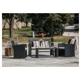 FRANKLIN SQUARE 4 PIECE LEISURE SET BLACK FRANKLIN SQUARE 4 PIECE LEISURE SET BLACK