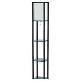 SIMPLE DESIGNS 63.3' ETAGERE BLACK FLOOR LAMP SIMPLE DESIGNS 63.3' ETAGERE BLACK FLOOR LAMP