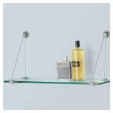 GLASS SHELF W/CABLE BRACKETS GLASS SHELF W/CABLE BRACKETS
