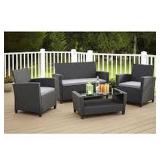 COSCO 4PC RESIN WICKER CONVO SET COSCO 4PC RESIN WICKER CONVO SET