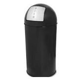 12GAL BLACK PUSH TRASH BIN 12GAL BLACK PUSH TRASH BIN