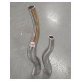 2PC STAINLESS STEEL SCULPTURE DECOR 2PC STAINLESS STEEL SCULPTURE DECOR