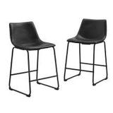 FAUX LEATHER COUNTER STOOL - 2 IN TOTAL FAUX LEATHER COUNTER STOOL - 2 IN TOTAL