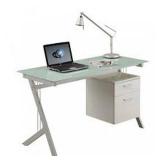 BRASSEX 2 DRAWER OFFICE DESK WITH TEMPERED BRASSEX 2 DRAWER OFFICE DESK WITH TEMPERED