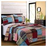 FINELY STITCHED KING QUILT SET BOHEMIAN DREAM FINELY STITCHED KING QUILT SET BOHEMIAN DREAM