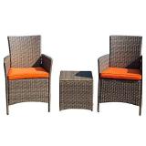 PATIO FESTIVAL 3-PIECE WICKER SET *NOT ASSEMBLED* PATIO FESTIVAL 3-PIECE WICKER SET *NOT ASSEMBLED*