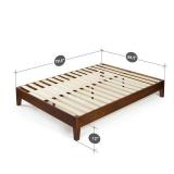 ZINUS 12' SOLID WOOD PLATFORM BED*QUEEN; ZINUS 12' SOLID WOOD PLATFORM BED*QUEEN;