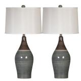 ASHLEY CERAMIC TABLE LAMPS *2 IN TOTAL; ASHLEY CERAMIC TABLE LAMPS *2 IN TOTAL;