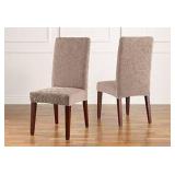 2 PACK SHORT DINING CHAIR COVER