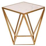 MARBLE TOP ACCENT SIDE TABLE