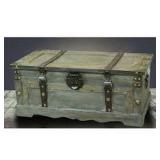 LARGE WOODEN STORAGE TRUNK