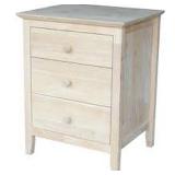 3 DRAWER NIGHTSTAND (NOT ASSEMBLED/IN BOX)