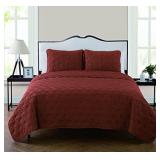 KALEIDOSCOPE 3PC QUILT SET SZ FULL/QUEEN KALEIDOSCOPE 3PC QUILT SET SZ FULL/QUEEN