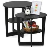 FURINNO 2-PIECE END TABLE SET