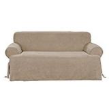 SUREFIT SUEDE T-CUSHION SOFA SLIPCOVER SUREFIT SUEDE T-CUSHION SOFA SLIPCOVER