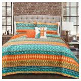 LUSH DÉCOR 5-PIECE QUILT SET *FULL/ QUEEN* LUSH DÉCOR 5-PIECE QUILT SET *FULL/ QUEEN*