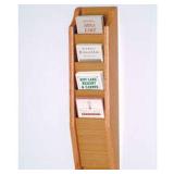 WOODEN BROCHURE WALL RACK