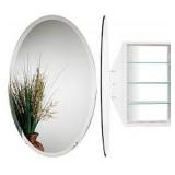 24' BEVELED EDGE OVAL BATH CABINET 24' BEVELED EDGE OVAL BATH CABINET