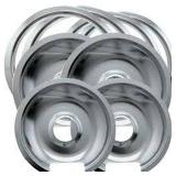ELECTRIC RANGE 8PC DRIP PANS & TRIM RINGS ELECTRIC RANGE 8PC DRIP PANS & TRIM RINGS