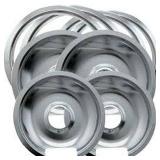 ELECTRIC RANGE 8PC DRIP PANS & TRIM RINGS