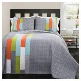 2PC REVERSIBLE QUILT SET TWIN