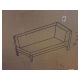 LEFT-HAND FACING CHAISE GREY-FINISH W/ WHITE
