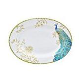 222 FIFTH PEACOCK GARDEN 14" OVAL PLATTER